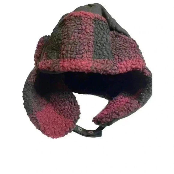 Men's Levi’s Canvas Trapper Hat with Plaid Sherpa Lining Size S/M New With Tags - Picture 6 of 9
